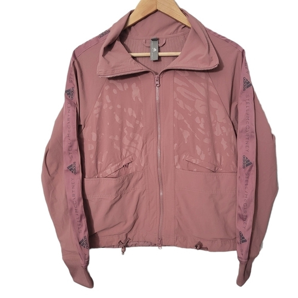 Adidas x Stella McCartney Performance Track Jacket in Blush Mauve - Picture 2 of 15
